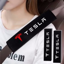 2x Car Seat Belt Cover Case Harness Protector Pad For Tesla Model 3 X Y Roadster
