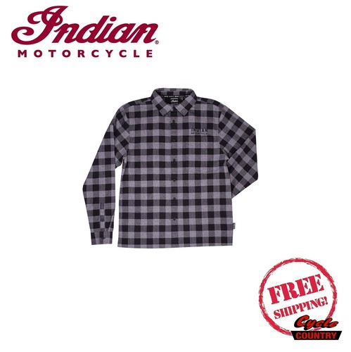 indian motorcycle plaid shirt