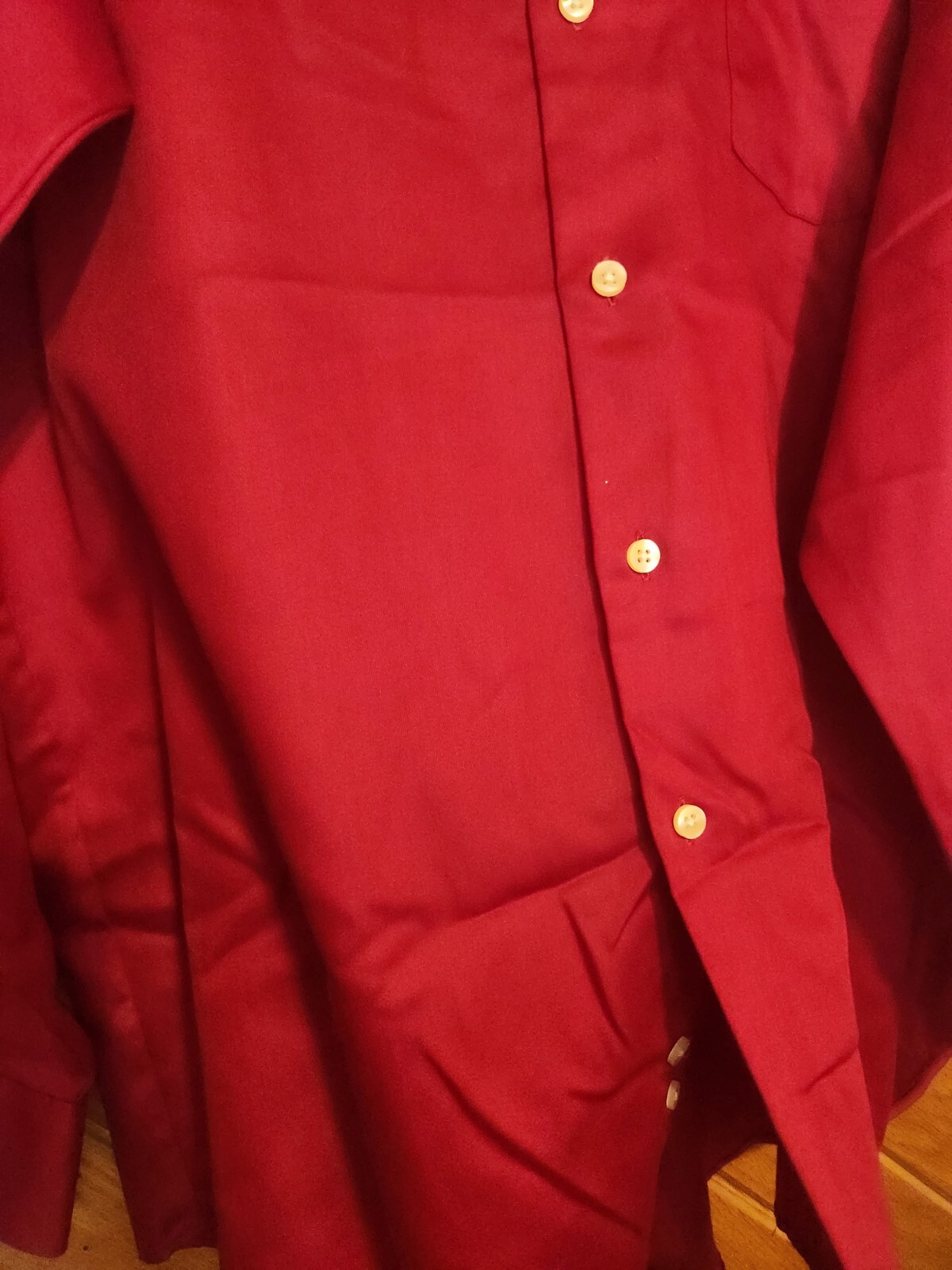 Geoffrey Beene solid red regular fit button down … - image 13