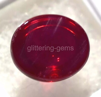 Natural 8 Ct 6 Rays Red Star Ruby Oval Cabochon Certified Loose Gemstone 5AIQ