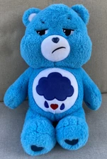 Care Bears Basic Fun GRUMPY BEAR Plush 10" Blue Rain Cloud