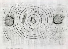 MASI PAOLO Frottage su carta Anno 1975 Dimensione 40x30cm