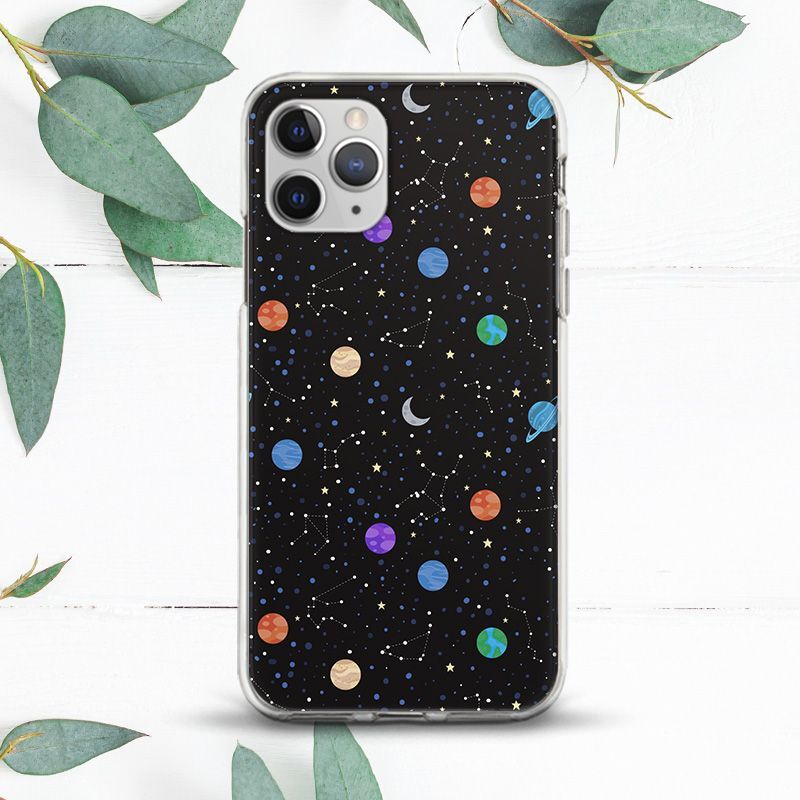 Iphone Rx Fake Moon Colorful Planets Moon Stars Case For iPhone 7 8 X SE 11 12 13 14 15 Pro ...