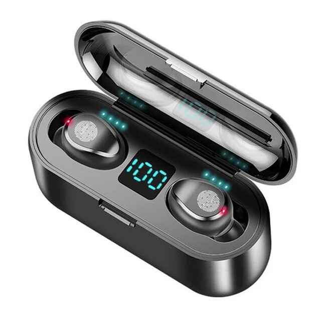 🇮🇹AURICOLARI BLUETOOTH 5.0 SENZA FILI WIRELESS UNIVERSALI + POWERBANK🇮🇹 foto 2