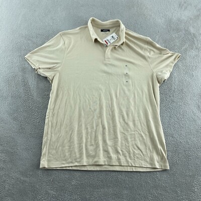 Alfani Mens Stretch XL Polo Shirt Brown Rice Recycled Polyester NWT 0256