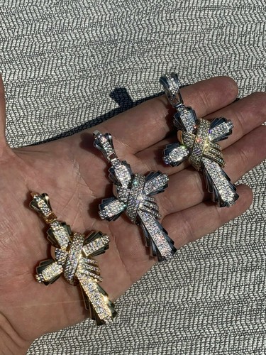 Men's Large Cross Pendant Solid 925 