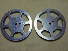 2pc empty 16mm Aluminum Metal film reel 5" 200ft movie take up 200'