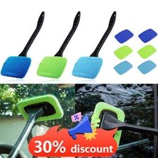 Limpiador de ventanas de coche cepillo de vidrio herramienta de limpieza de parabrisas con 2 almohadillas reutilizables