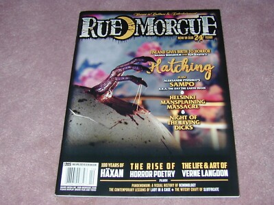 RUE MORGUE magazine # 205, Hatching, Sampo, Verne Langdon