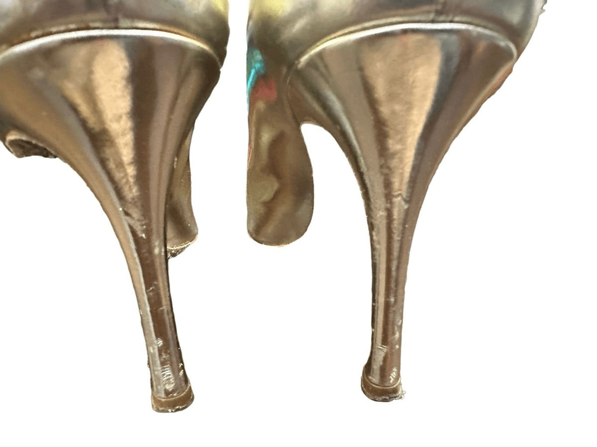 MIU MIU gold Glitter Sole pumps court shoes pointed toe stiletto