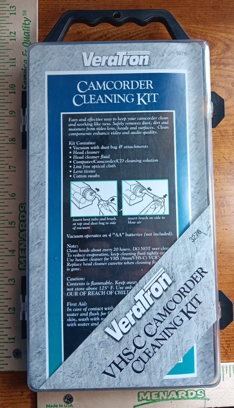 Video Camcorder cartridge Vacuum cleaner VHS-C Cleaning Kit VeraTron-image