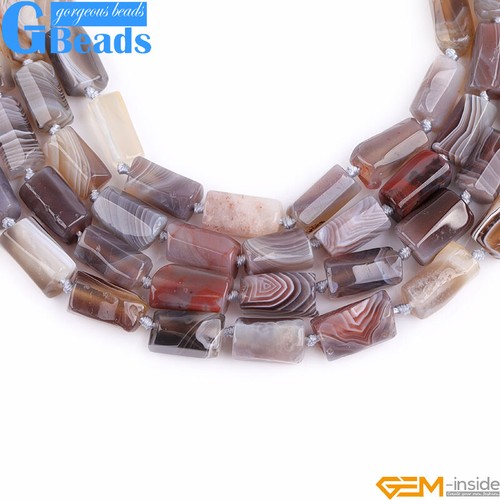Natural Assorted Gemstone Faceted Tube Column Beads for Jewelry Making 8x12mm - Picture 73 of 192