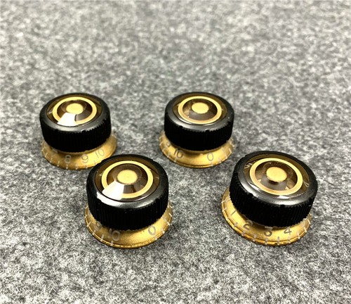 4 Manopole Dorate Per Chitarra Gibson Les Paul - Punteruoli Indicatori In Oro