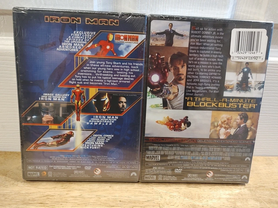 IRON MAN 2 PACK DVD MOVIE - PROMO COPY !! SEALED - Image 2 of 3