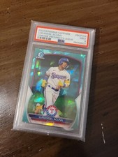 2023 Bowman Chrome Prospects Sapphire Luisangel Acuña Atomic Aqua 39/55 PSA 9