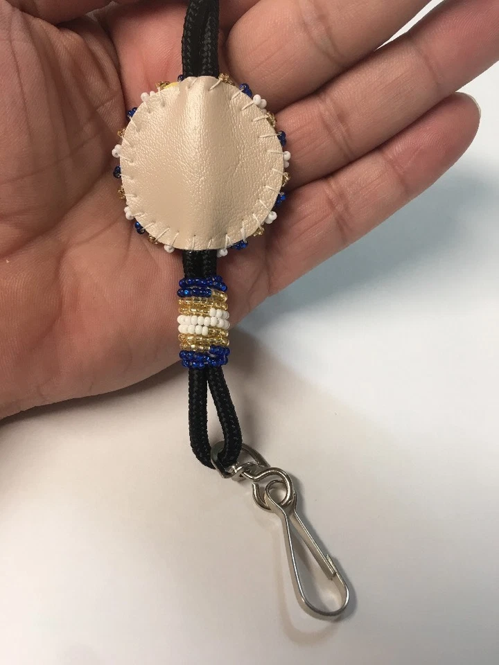 美洲原住民纳瓦霍串珠洛杉矶公羊队挂绳徽章夹 36 #3 — 第 4/4 张图片