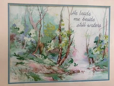 Woodland Stream No Count Cross Stitch Kit Unworked 16x12 Barbara Mock