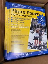 Lot of 48 (8-Pack) 384 sheeet, HIGH GLOSS PHOTO PAPER 8.5