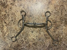 Abetta Western Horse Bit 5” Stainless Steel with Roller Copper Inlay