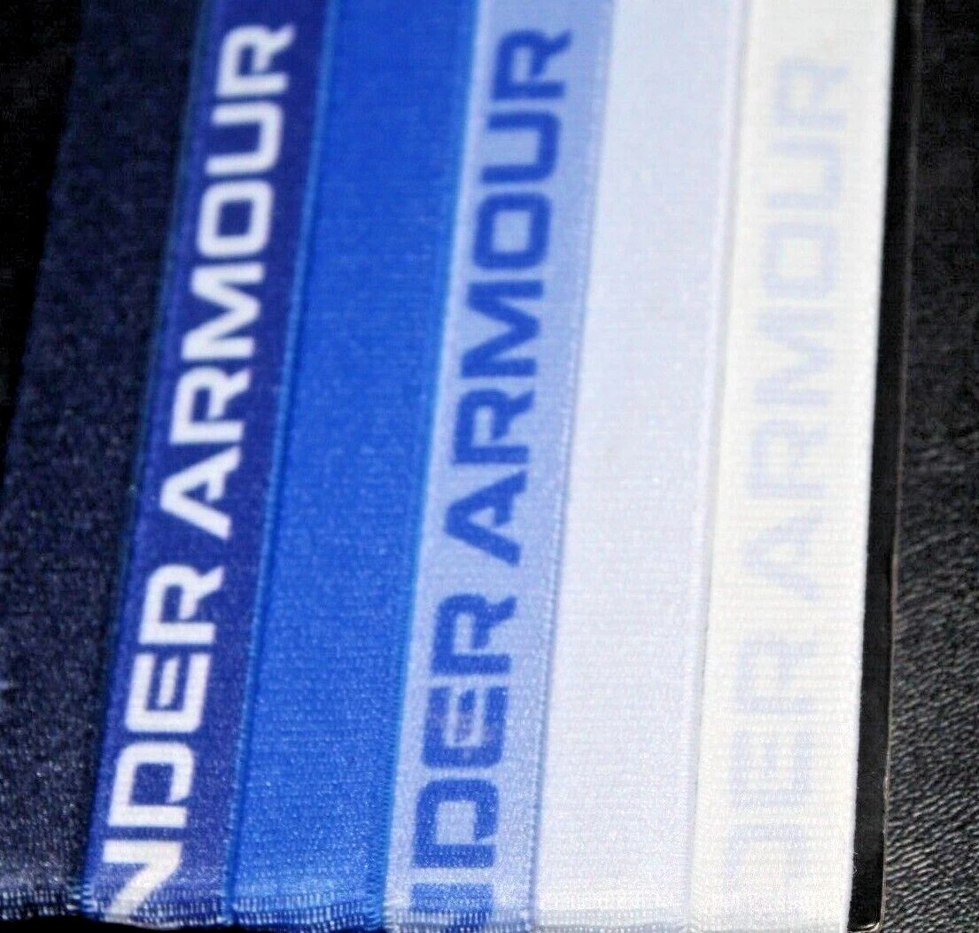 NEW 6 PACK SKINNY ADULT UNDER ARMOUR ELASTIC HEADBANDS ROYAL BLUE