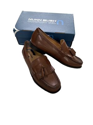 Nunn Bush Gel Comfort Men\'s Brown Leather Slip On Dress Loafers size 11 Nunn Bush Comfort Gel, 84298 200 Brown, Leather Mens Slip On  main image 4