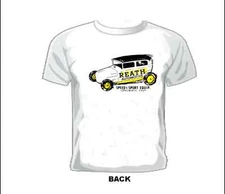 Vintage RACE T-shirt REATH AUTOMOTIVE SPEED & SPORT EQUIP. LONG BEACH, CA.