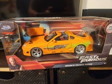 JADA 97168 THE FAST AND FURIOUS BRIAN'S TOYOTA SUPRA 1:24 DIECAST CAR ORANGE