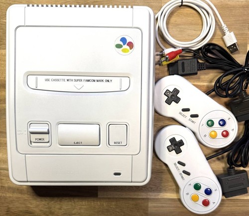 Nintendo Super Famicom SNES SFC Console White Painted Japan USB Powered ...