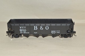 HO scale Athearn Baltimore & Ohio RR 4 bay coal hopper car train MW KD's