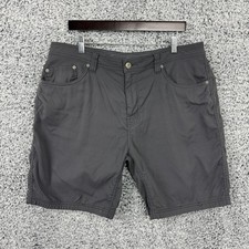 PrAna Shorts Mens 38x9 Gray Nylon Quick Dry Stretch Lightweight Outdoor Hiking