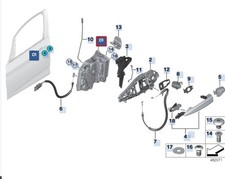 BMW X1 F48 T�rschloss vorne links 51217281937 7281937 NEU Original