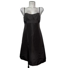 J. Crew Silk Taffeta Spaghetti Strap Lined Fit Flare Dress Brown Size 12