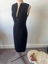 Versace Black Cutout Midi Sheath Dress Size 38