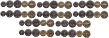 Haiti - 5 pcs х set 5 coins 5 20 50 1 5 Gourdes 1995 - 2013 aUNC Lemberg-Zp