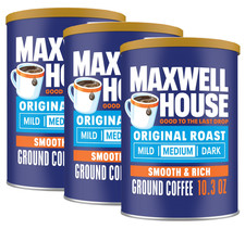 Maxwell House Original Roast Ground Coffee, 10.3 oz Canister, Medium (3 Pack) 9.73 per pound