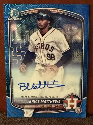 2025 Bowman Mega Auto - Brice Matthews - BMA-BMA - Blue Mojo /150