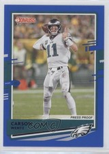 2020 Panini Donruss Photo Variation Press Proof Blue Carson Wentz #205 fm0