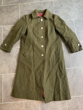 Vintage Loden WW2 Military Trench Coat Stage Film Prop Julius Lang