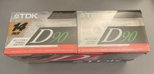 sealed 14 pack of NOS TDK D 90 min type I normal bias blank cassettes