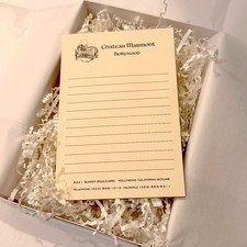 ICONIC Vintage CHATEAU MARMONT Sunset HOLLYWOOD Stationery Notepad in Gift Box ICONIC Vintage CHATEAU MARMONT Sunset HOLLYWOOD Stationery Notepad in Gift Box