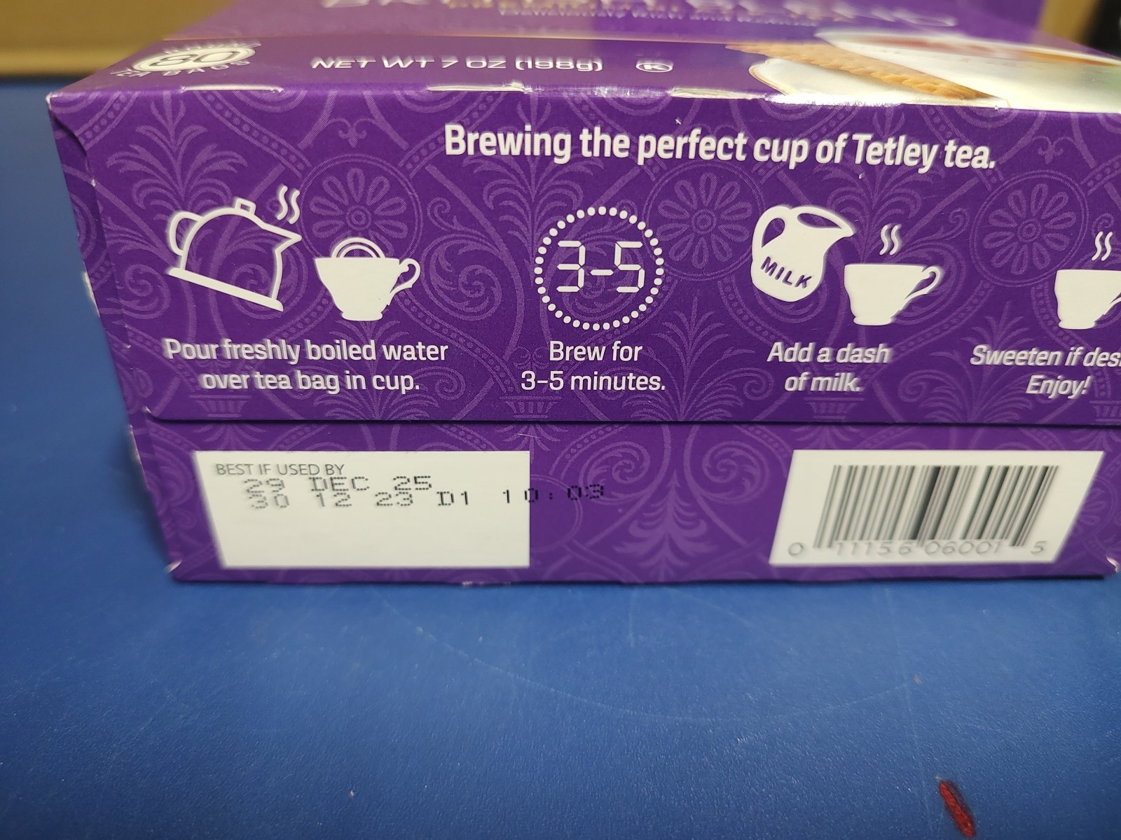 2 Each Tetley Premium Black Tea, British Blend 80 Count Tea Bags, 7 oz  Dec 2025