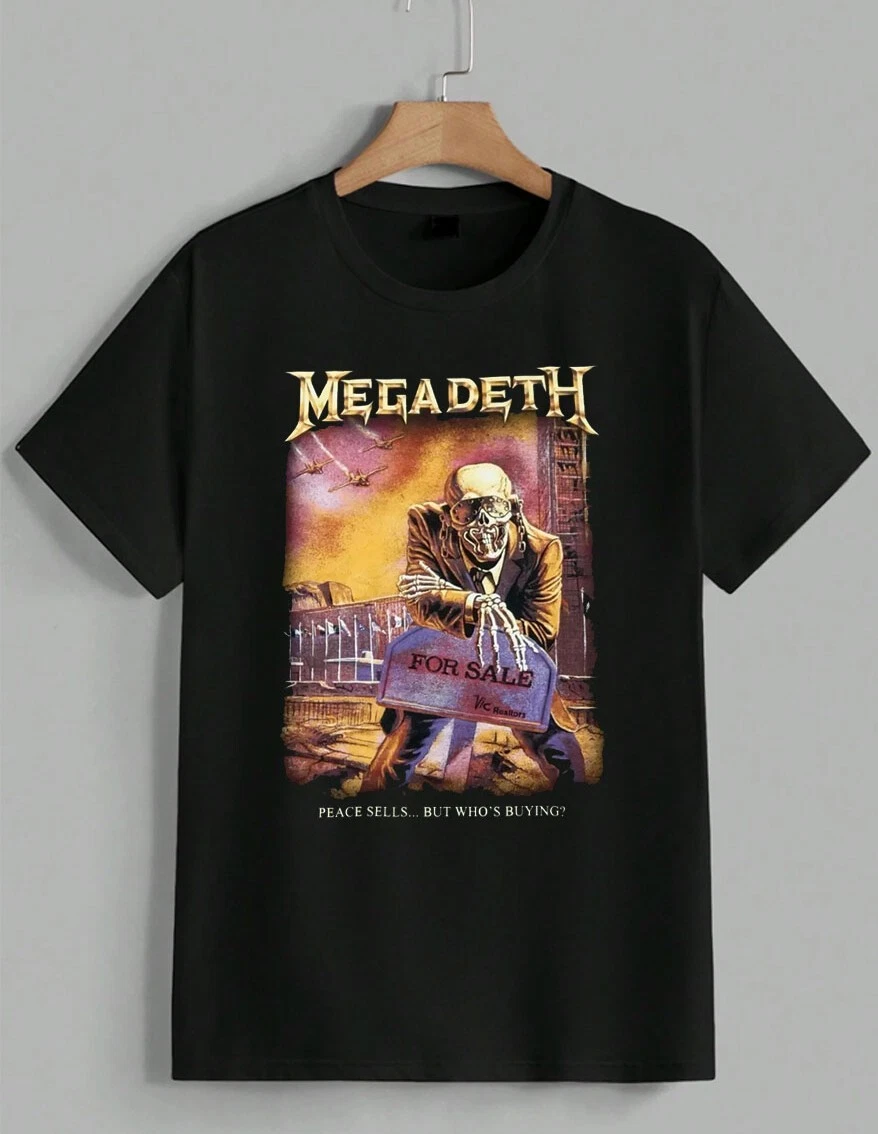 T-shirt Megadeth Double Face – Impression 3D, Taille XL, Homme, Noir