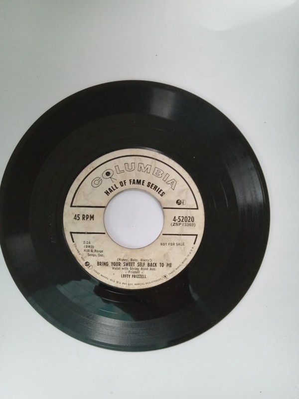 Lefty Frizzell I WANT TO BE WITH YOU ALWAYS 45 Columbia Hall of Fame PROMO 1950s