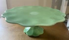 New ListingVintage Martha Stewart “By Mail” 1990s Jadeite Cake Stand Green Glass Pedestal