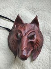 Vintage Venetian dark brown leather wolf mask ( rare theatrical )