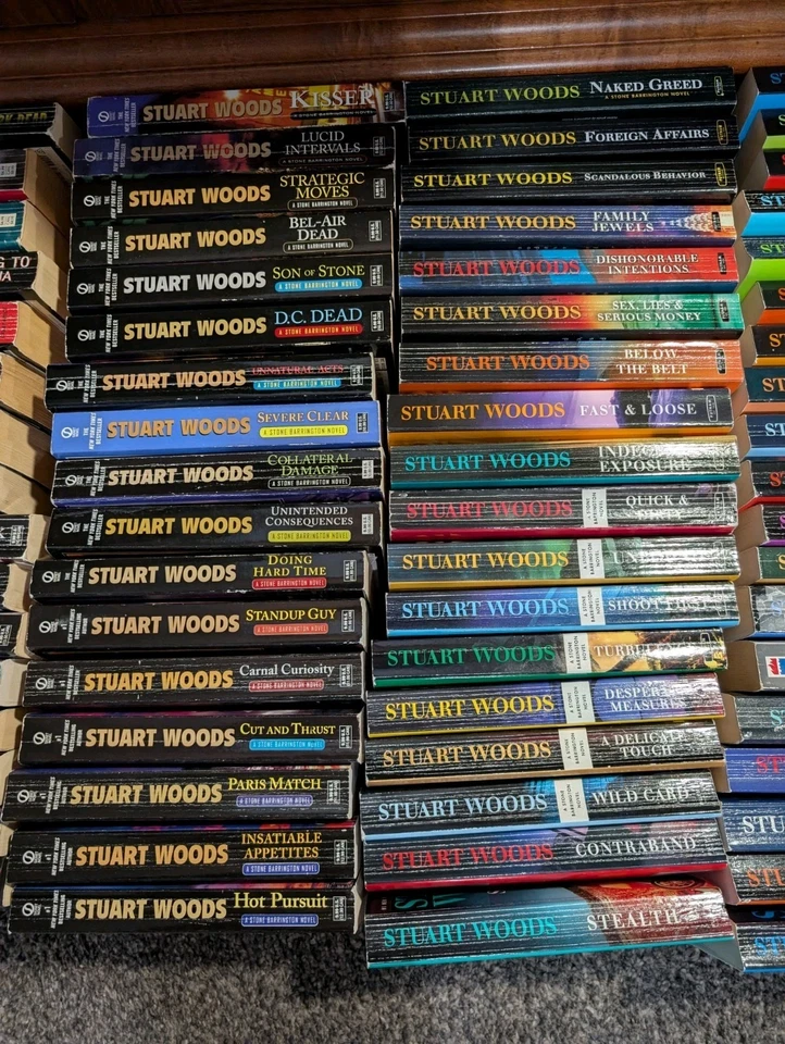 STONE BARRINGTON Stuart Woods Complete PB Book Series 1-64 Plus 6 More Lot 70 VG Foto 3 de 4