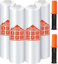 Effortless Packing with Heavy Duty Stretch Film - 4 Rolls, 15" x 1000', 60 Gauge