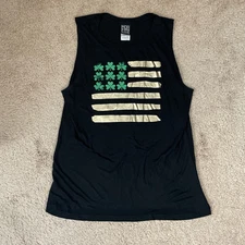Modern Lux Sleeveless Irish Shamrock St. Patrick's Day Flag Shirt Tank Top SZ XL