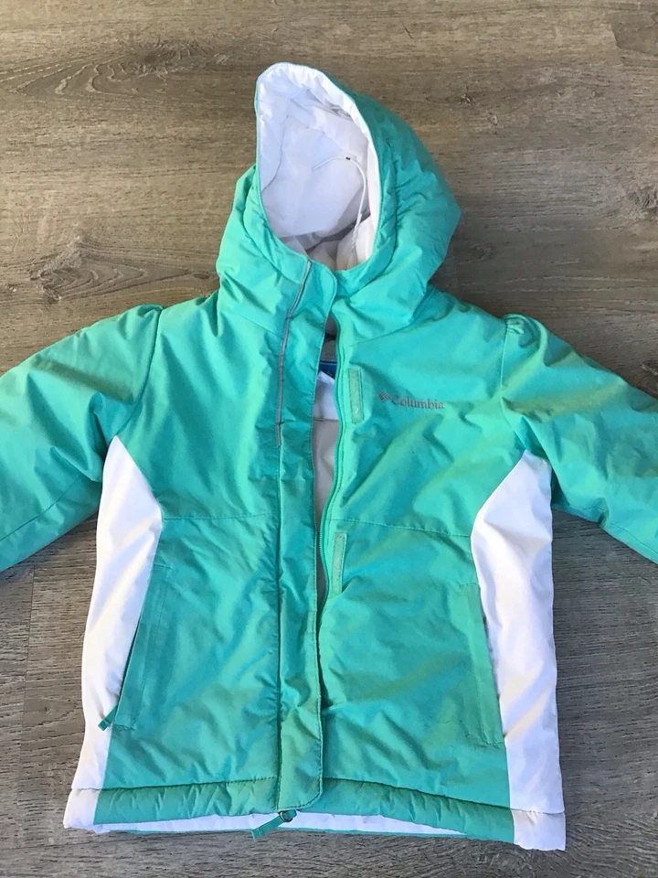 Columbia Sportswear Youth Size 4/5 XXS Girls Green Full Zip Winter Coat Jacket - Image 2 of 4