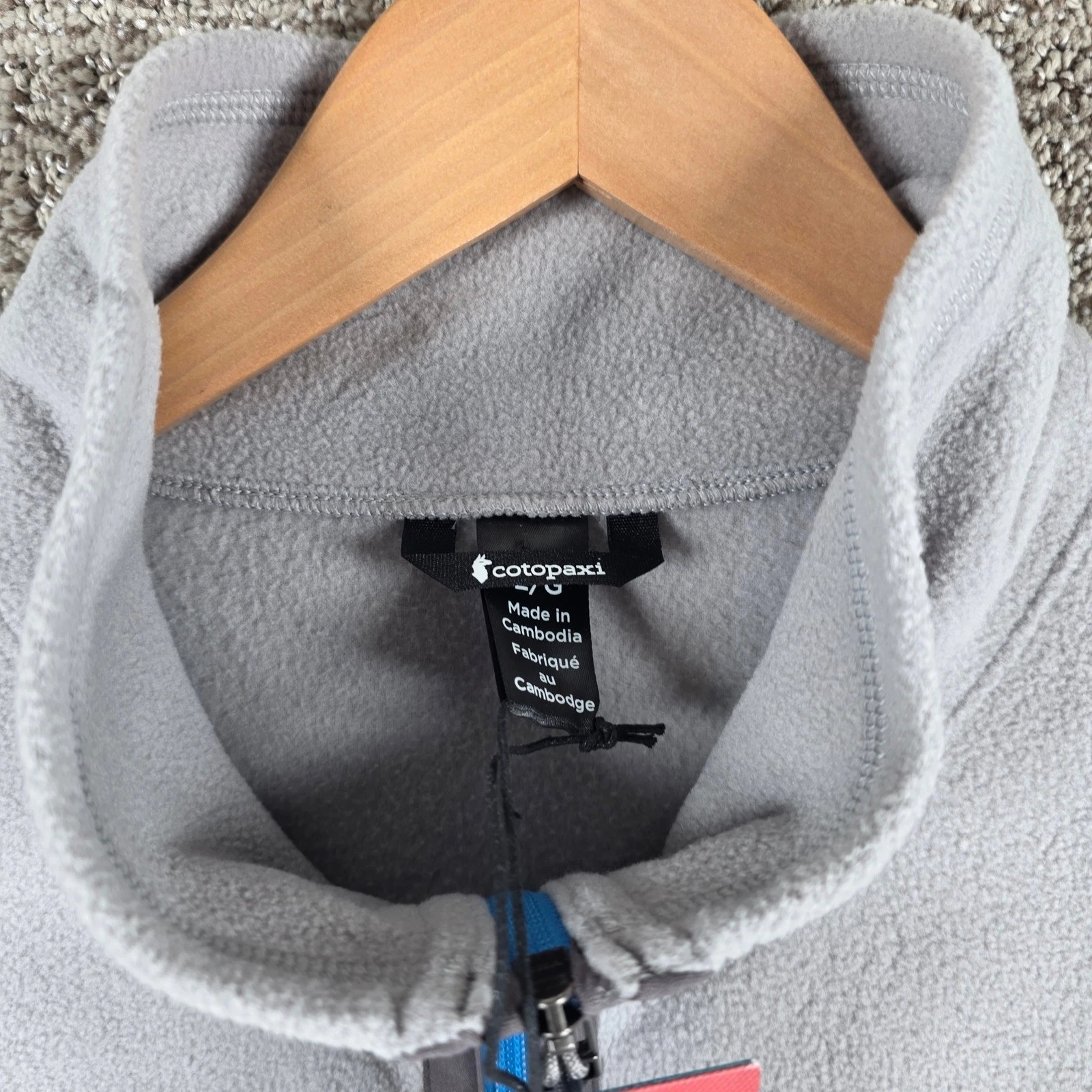 Cotopaxi Amado Fleece Vest Mens Large Smoke and Cinder Gray Full Zip NWT - product detail image 4